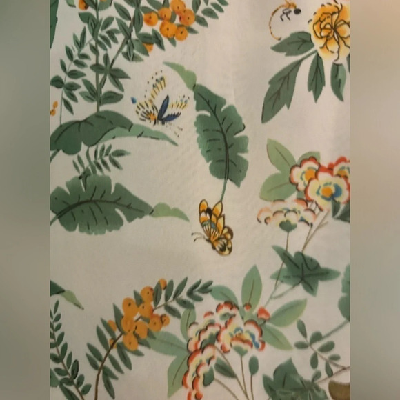 Max Studio Womens Sleeveless Top Birds Butterfly Floral Keyhole neck size small - Picture 5 of 10